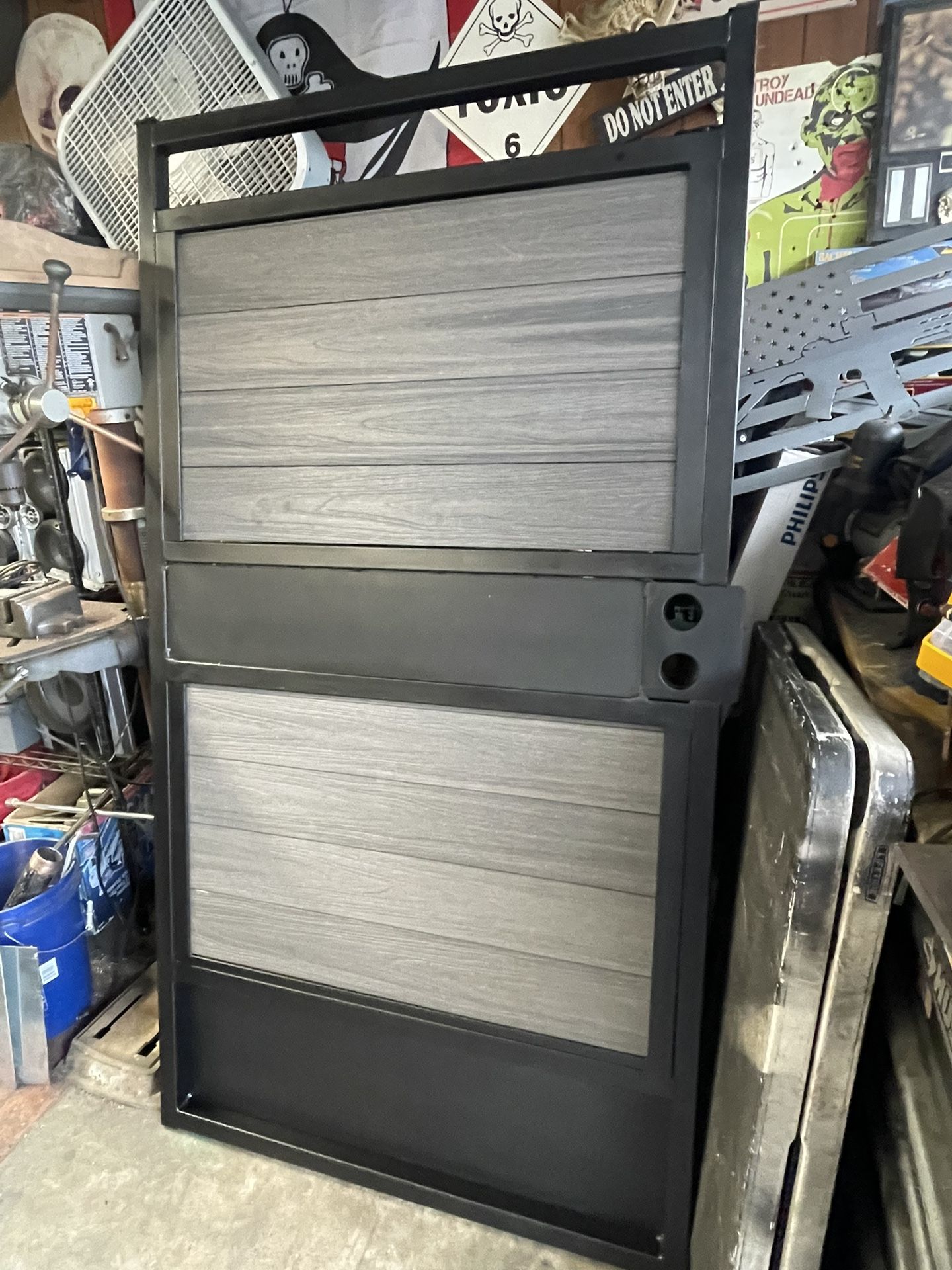 Gate/Door heavy duty steel synthetic gray board