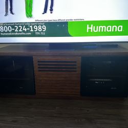 Contemporary Espresso Finished Wood A/V Cabinet