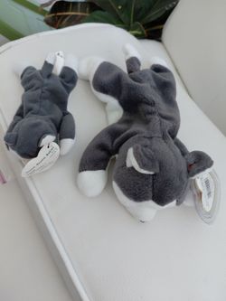 Beanie Baby Nanook the Husky with Companion
