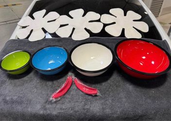 Ovenex 4 Piece Ceramic Mixing Set Bowl Bowls Set - 1 Qt, 1.5 Qt, 2.5 Qt, 4 Qt.
