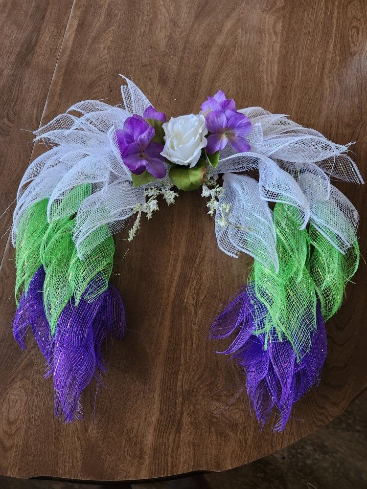 Hand Made Angel Wing Wreath