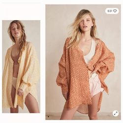 New Free People Cotton Linen Sleep Shirts Size Large $45 Each 