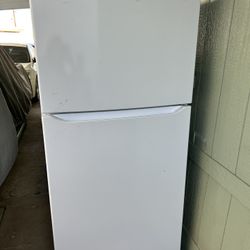 LG top-freezer refrigerator in white