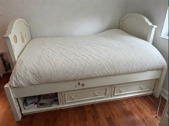 White Twin-over-Full Bunk Bed with Storage Drawers