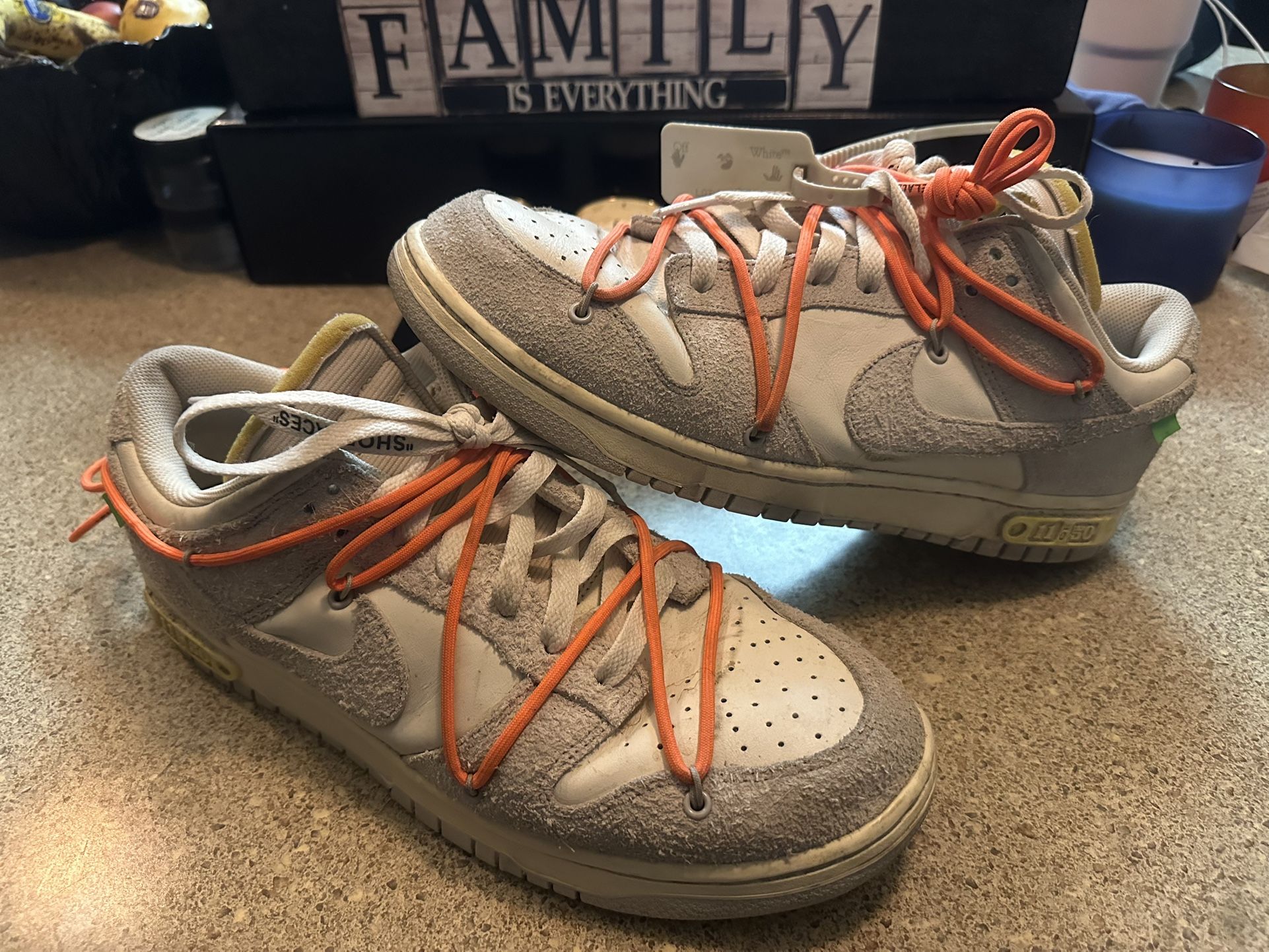 Off White Nike Air Lot Dunk 11 Size 12