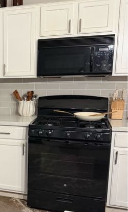 gas stove and microwave set