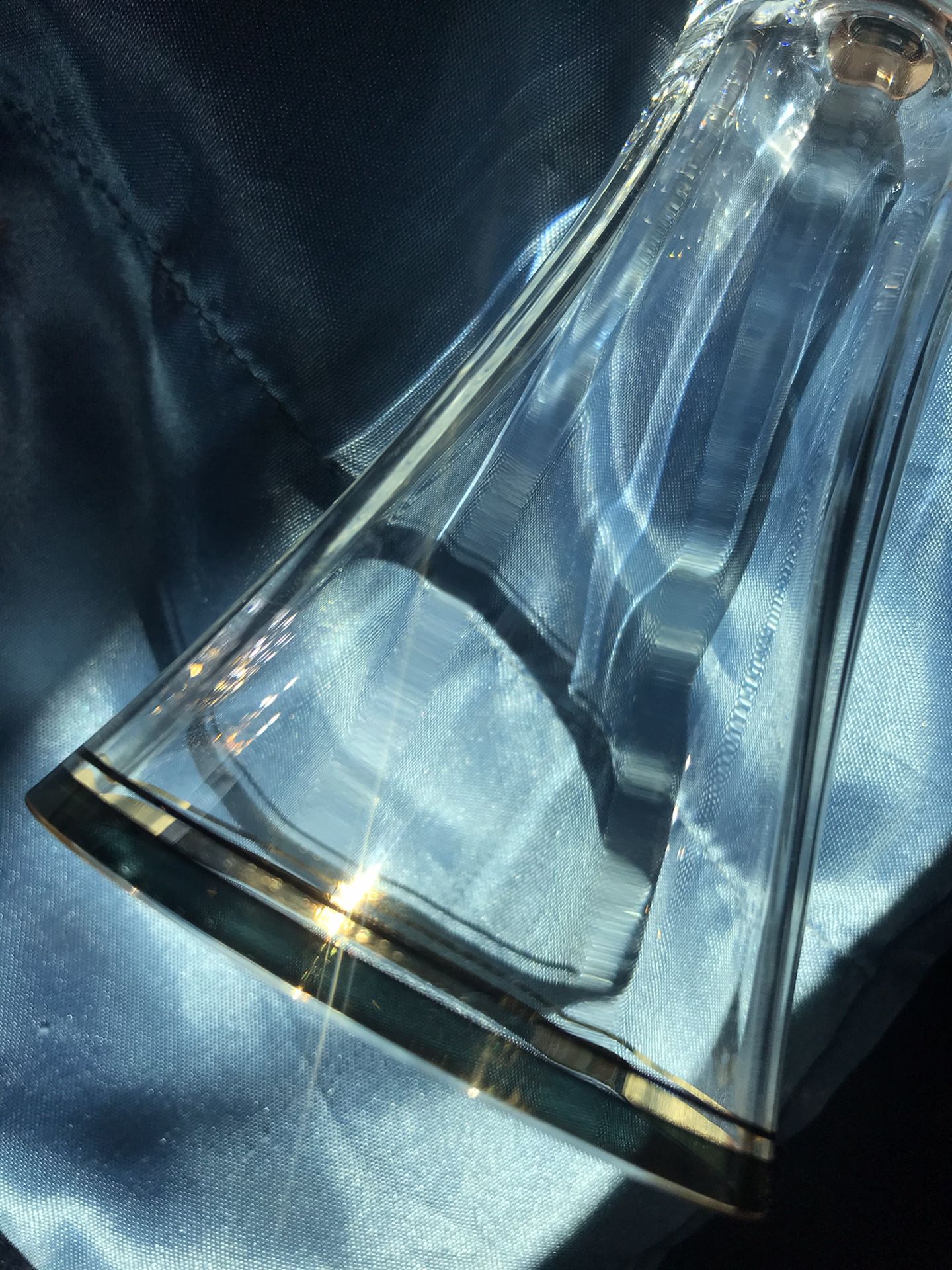 21st Century Mikasa Jamestown Gold Rim Lead Crystal Champagne Glasses- Set of 2 