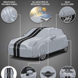 Genuine MINI Cooper 2-Door Hatchback Car Cover – Silver & Black