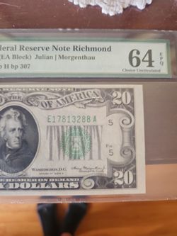 1934A  Twenty dollar bill