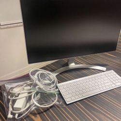 LG Monitor + Keyboard And Cables 