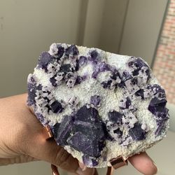 Fluorite specimen with stand 