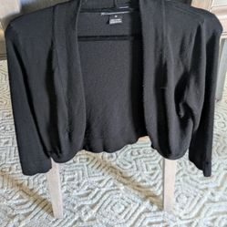 Women's Black Cropped Cardigan 