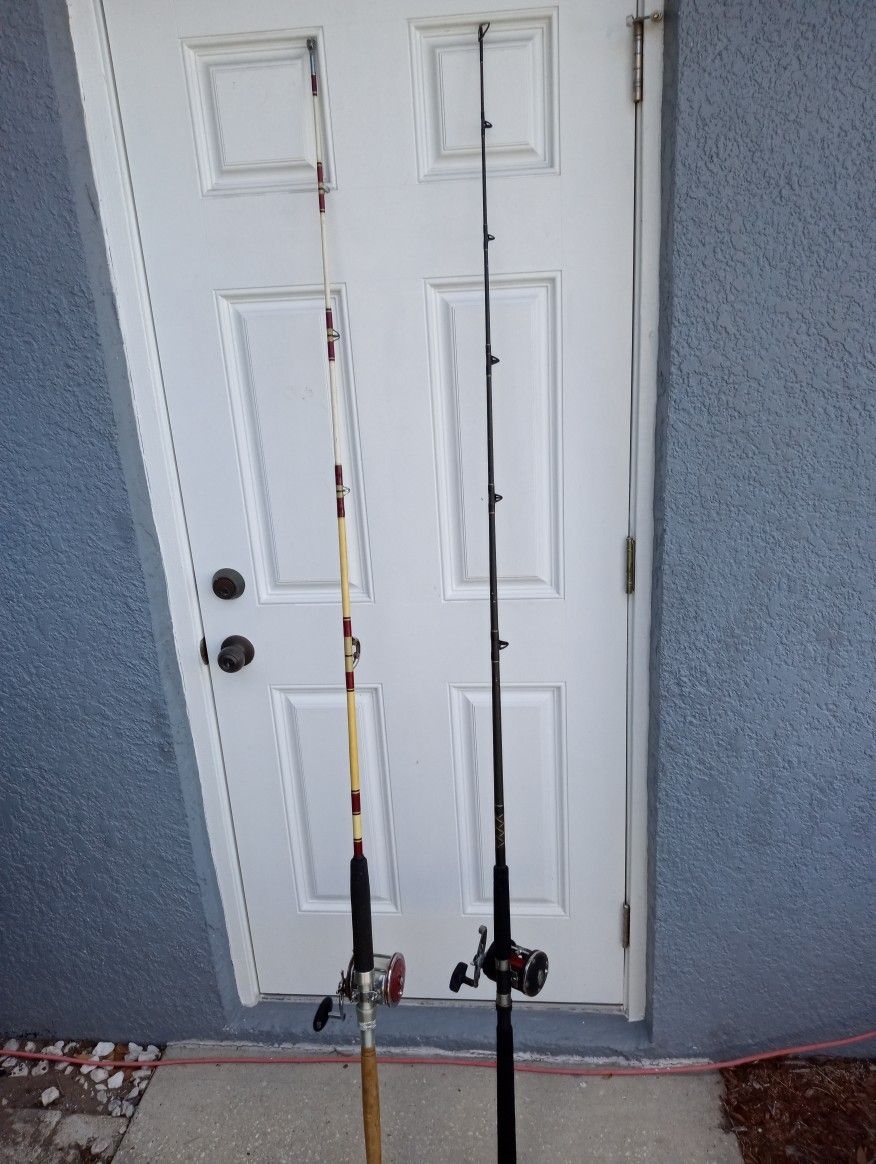2X Deep Sea Rod And Reels Penn Senator And Tsunami Alligator Rods