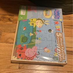 Peppa pig New 5 Wood Puzzles
