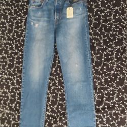 NWT Levi’s Premium 501 Original High Rise Jeans 28x30 Cotton (29x29)