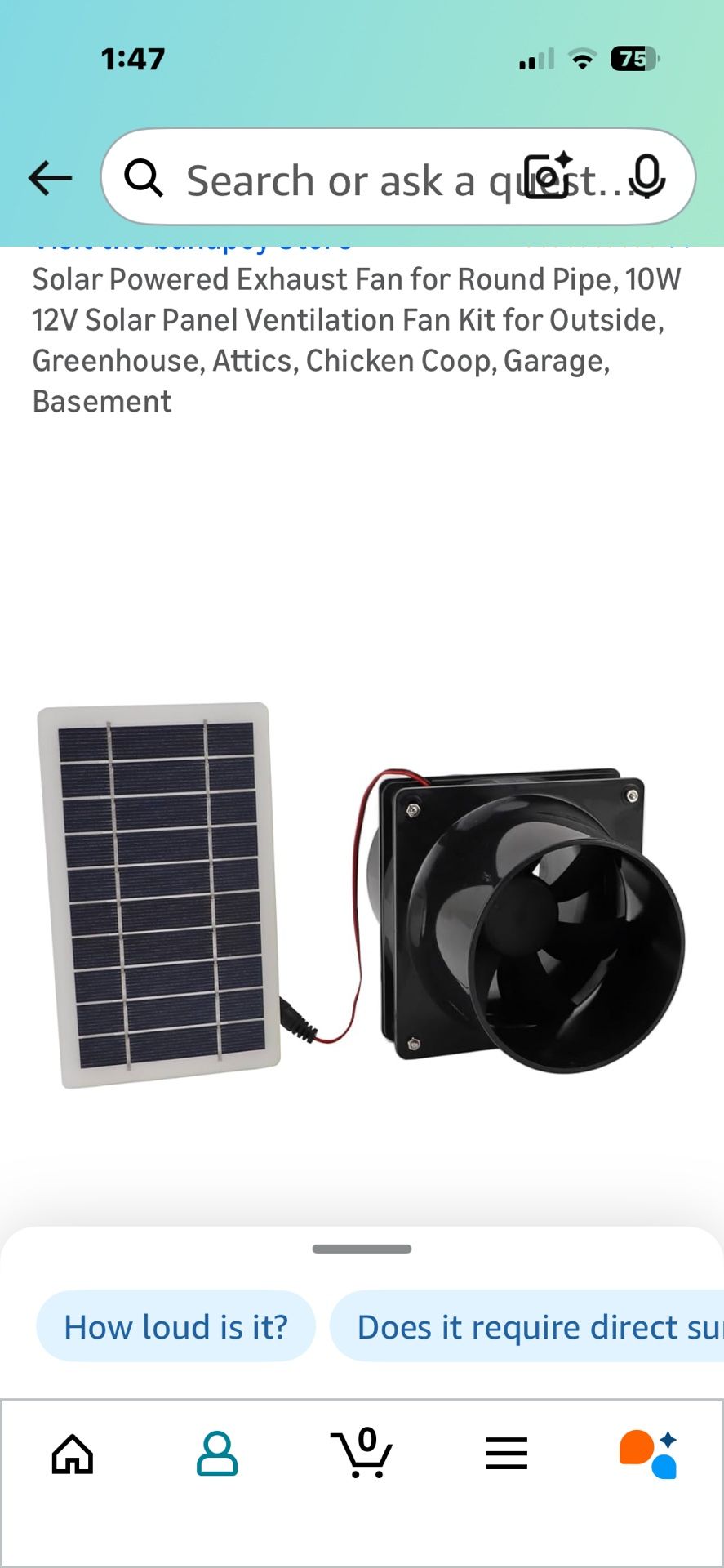Solar Power Exhaust For Round Pipe