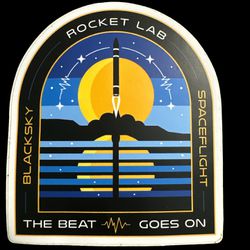 Sticker Authentic-ROCKET LAB 35- "THE BEAT GOES ON" -ELECTRON- Launch- -BlackSky- GEN-2- x 2- RL-LC-1B- Mission SPACE Launch. I have 4 stickers but 1 