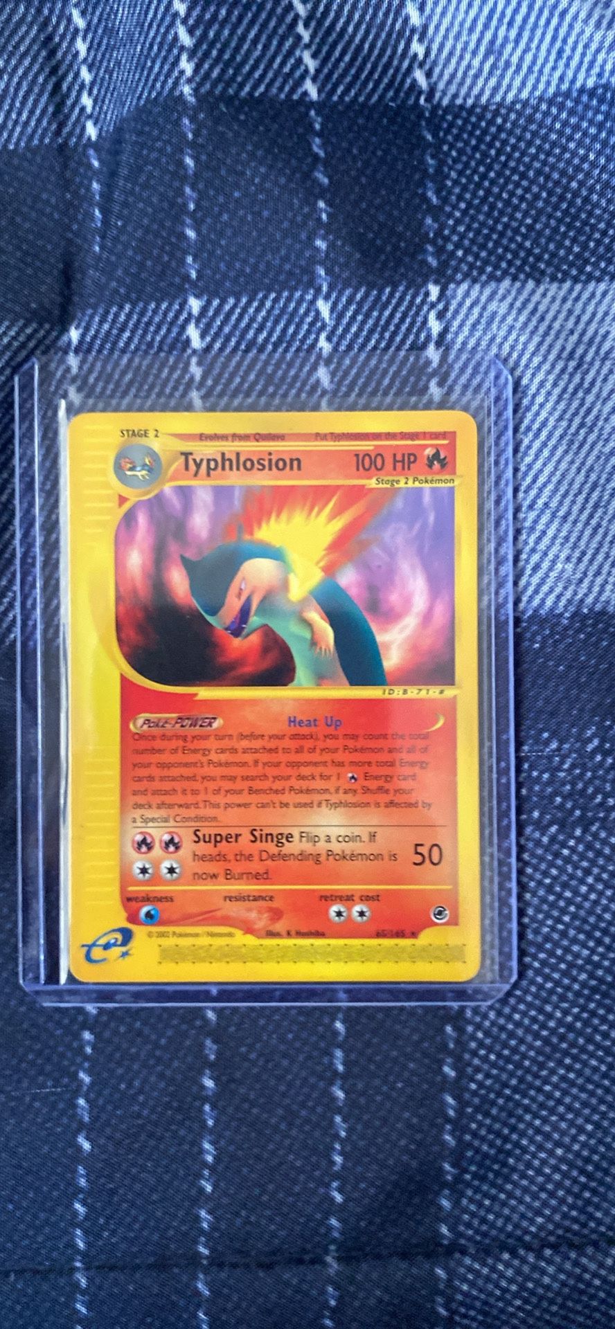 Typhlosion Card In Toploader 