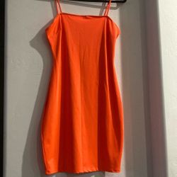 Love Culture Neon Orange Dress