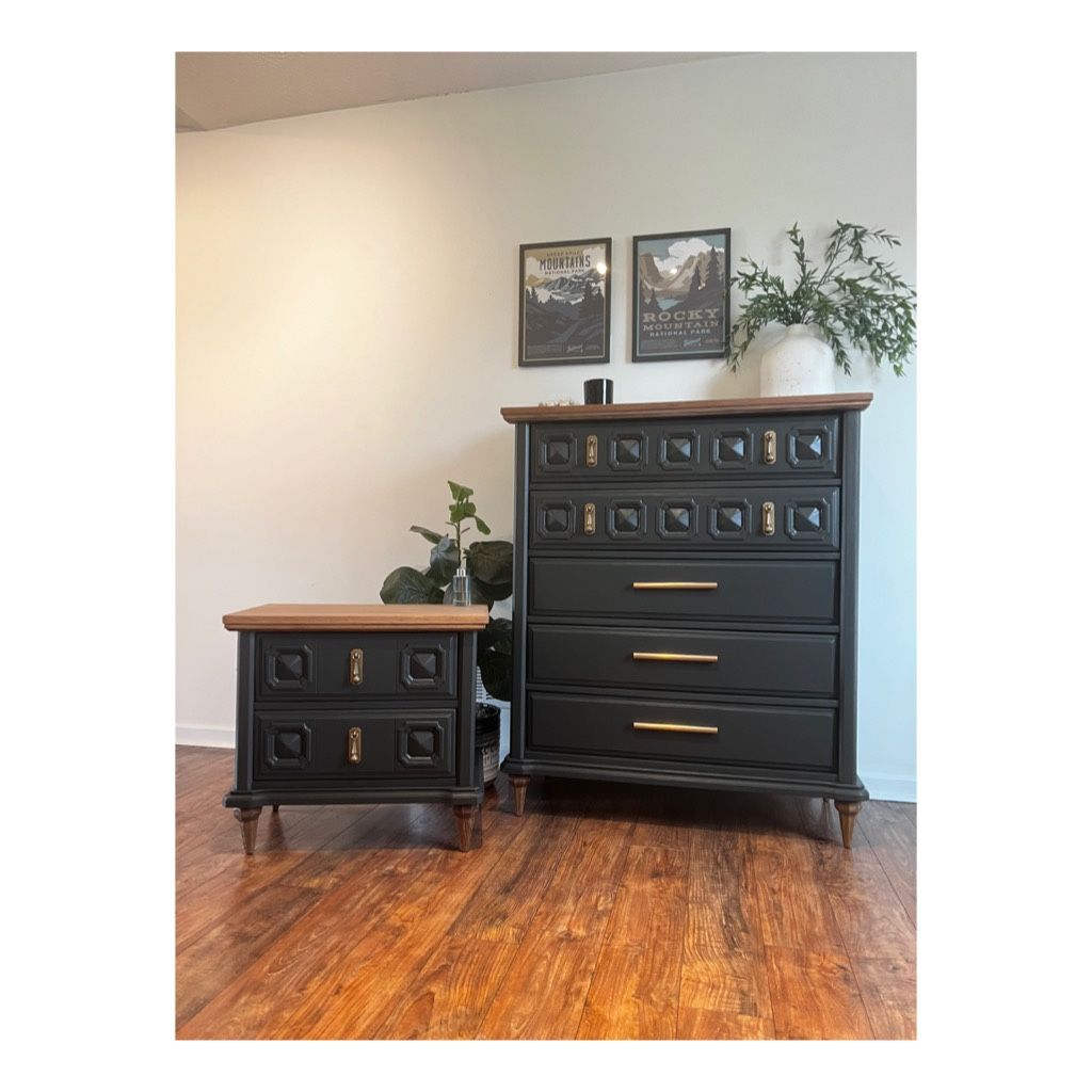 Tall Boy Dresser & Nightstand Set