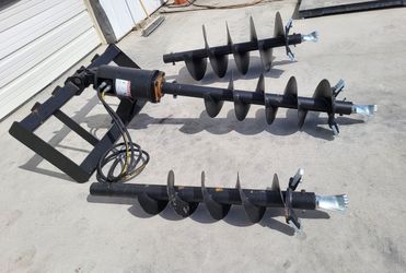 Bobcat Auger Drilling Attachment Kit 9' 12" 18" Skid Steer Auger New