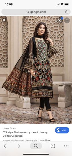 New 3 piece jazmin party dress Pakistani xl size