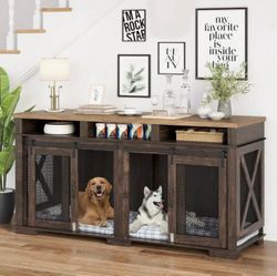 2-in-1 Luxury Dog Crate & TV Stand