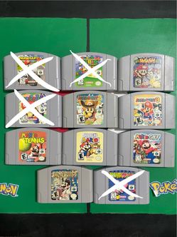Nintendo 64 Super Mario Game Cartridges