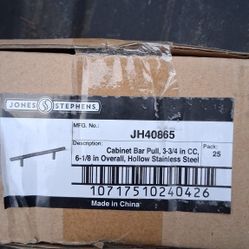 jones stephens cabinet bar pull stainless steel jh40865 6-1/8