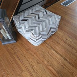 Cowhide Pouf Ottoman