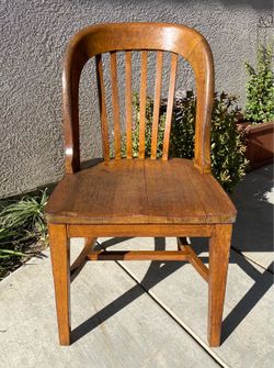 Vintage solid wood bankers chair