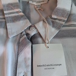 BEACHLUNCHLOUNGE Brand, Boyfriend Shirt, Nwt. Xl