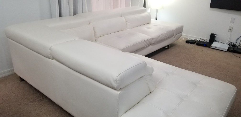 2 Piece Faux Leather Sectional