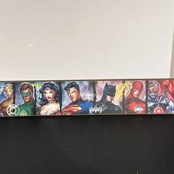 Superhero Wooden Wall Banner / Sign (DC Characters)