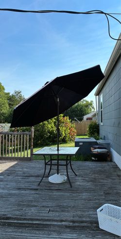 Patio table and Umbrella