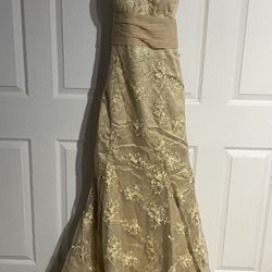 Champagne Colored Dress Very Beautiful Good For Quinceañera, Sweet Sixteens, Proms And Wedding /Check out my other items!!!