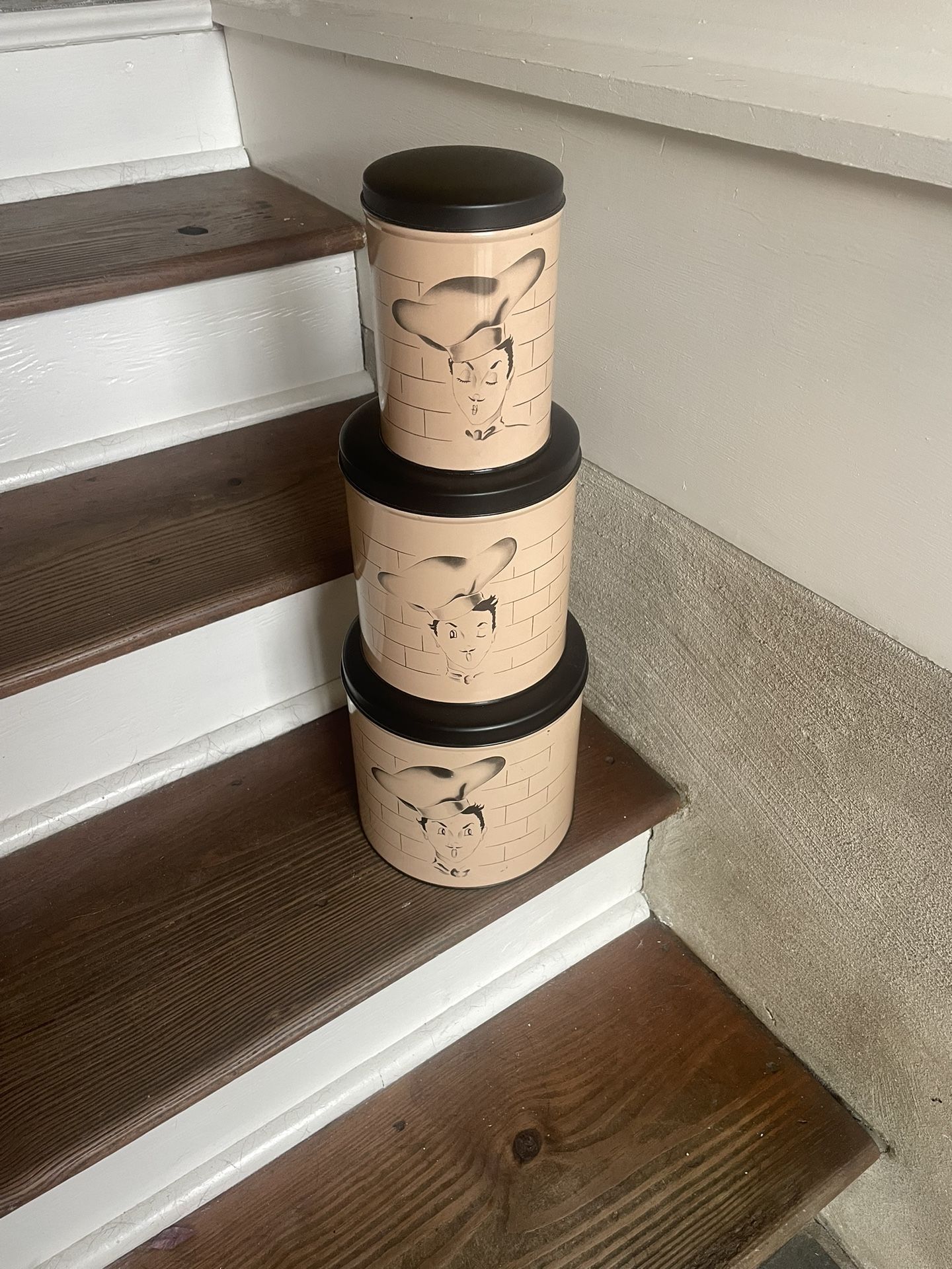 Vintage Kitchen Canisters. Mid Century Modern