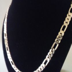 Gold 18k Plated Figaro Necklace Chain