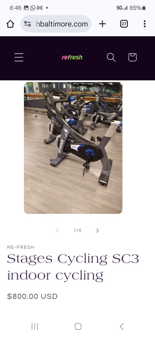Stages SC3 Indoor Cycle Stationary Bike $600 (Per Bike)