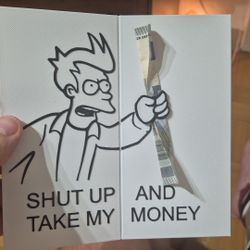 Futurama fry ‘Take My Money’ Meme Greeting Cards