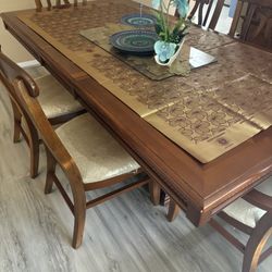 Dining Table Chairs And Hutch