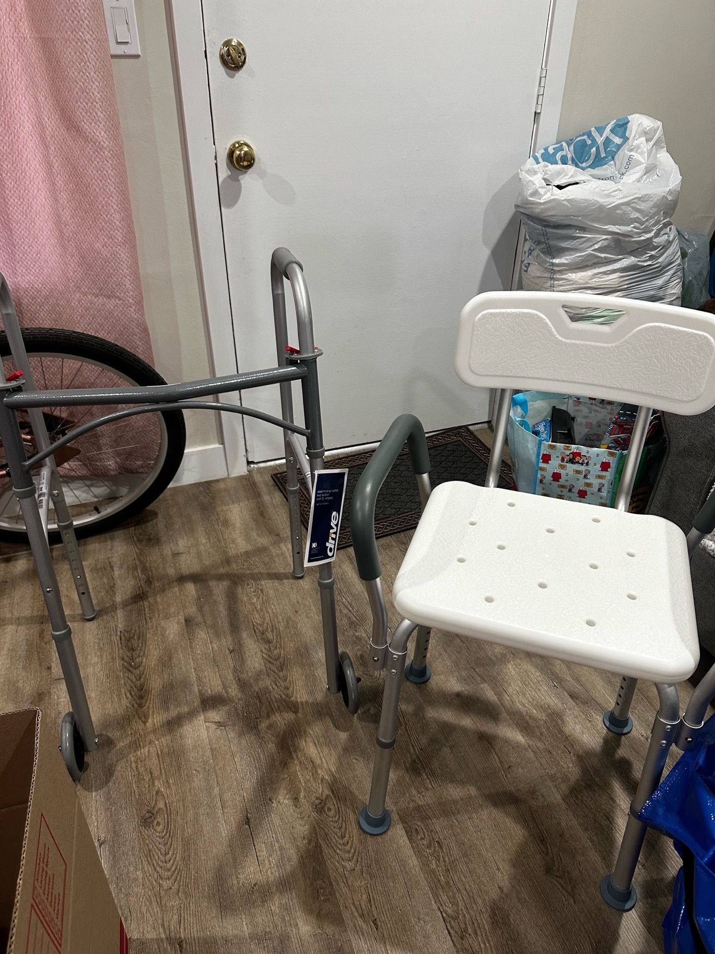 Brand new walker and shower chair