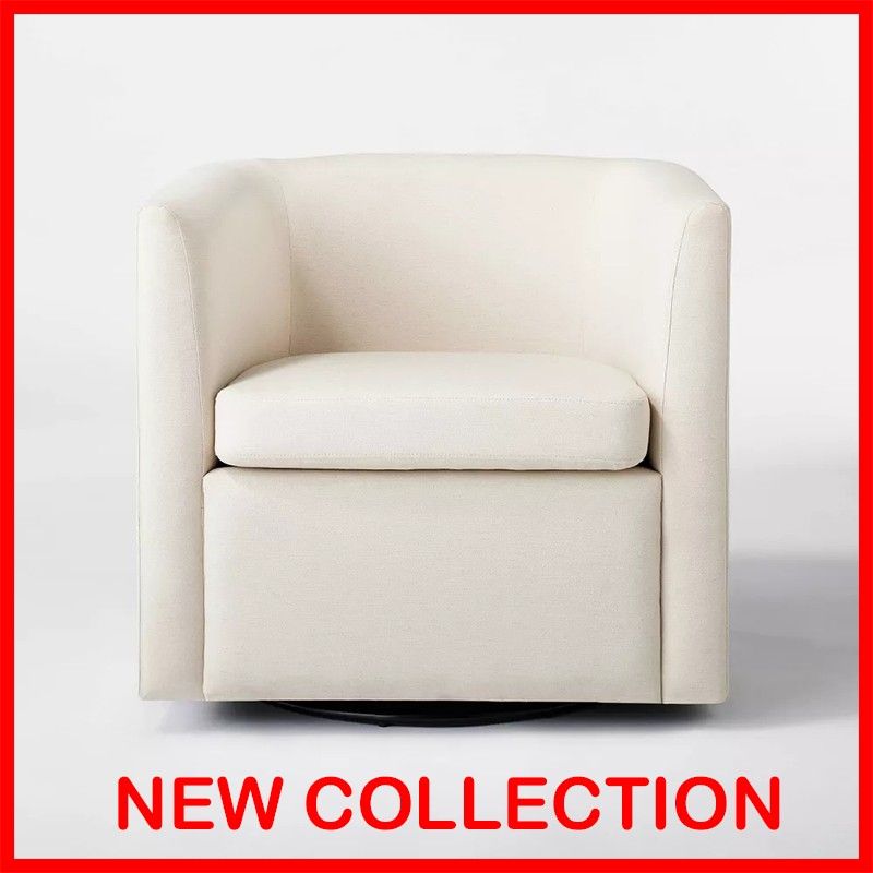Vernon Upholstered Barrel Swivel Accent Chair Natural Linen - Threshold™ designed with Studio McGee
ADO #:TGT-30034
Brand New – Box Not Perfect