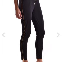 NEW Michael Kors Black Chino-Style Pants w/Gold Zippered Sides SZ 3X Retail $110