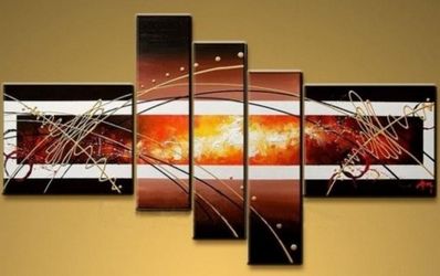 Abstract Painting, Abstract Art, Canvas Art Painting, Huge Wall Art, Acrylic Art, 5 Piece Wall Art, Large Wall Art, Canvas Painting, Hand Painted Art,