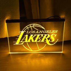LOS ANGELES LAKERS LED NEON LIGHT SIGN 8x12