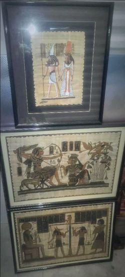 Handmade art on Egyptian papyrus paper