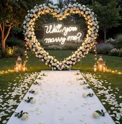 Metal Heart Arch Frame backdrop
