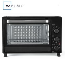 Mainstays XL Toaster Oven, 34QT, 6-Slice Family Size, Black, 1500W,