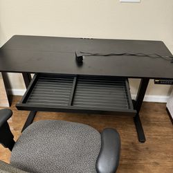 Standing Desk With Drawer And Chair